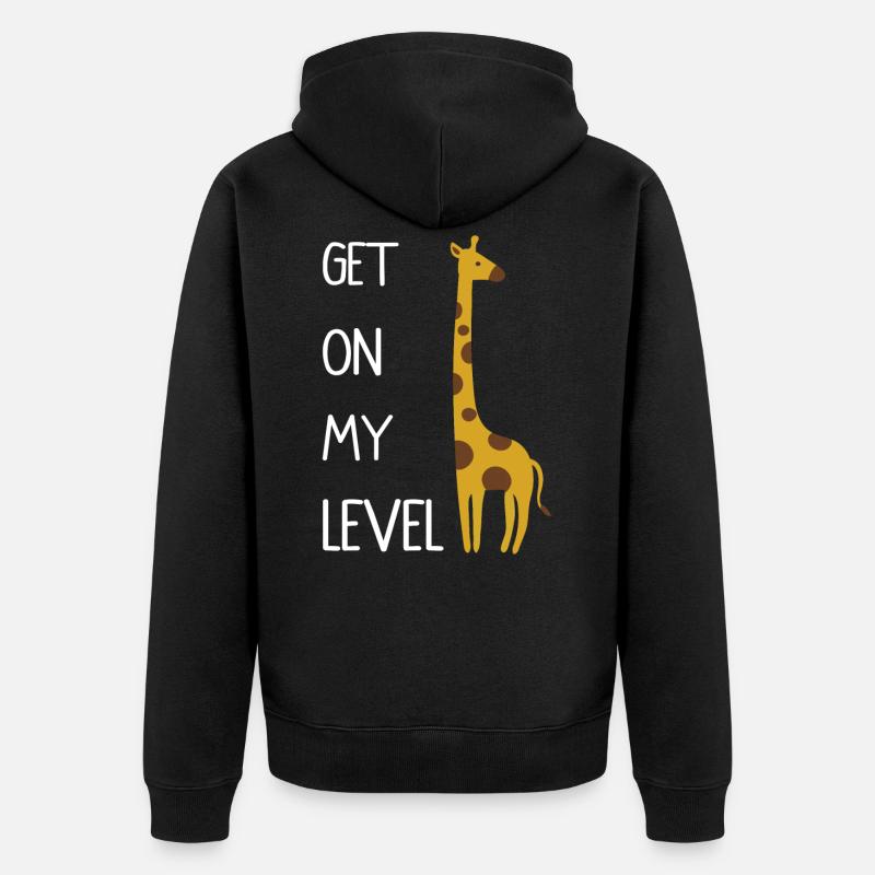 GIRAFE VOUS REGARDANT - Veste à capuche bio Premium Unisexe - noir