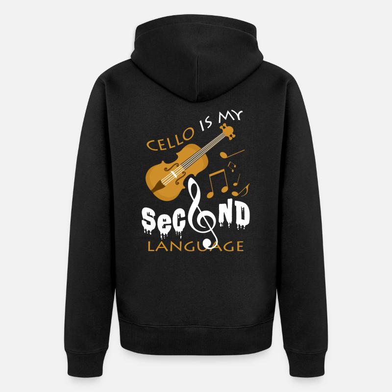 Cello - Unisex Premium Bio Zip Hoodie - Schwarz