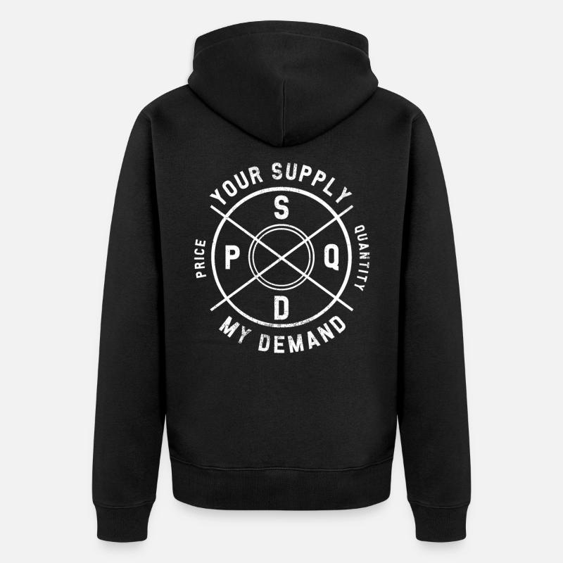 Déclaration d'économiste cool - Veste à capuche bio Premium Unisexe - noir