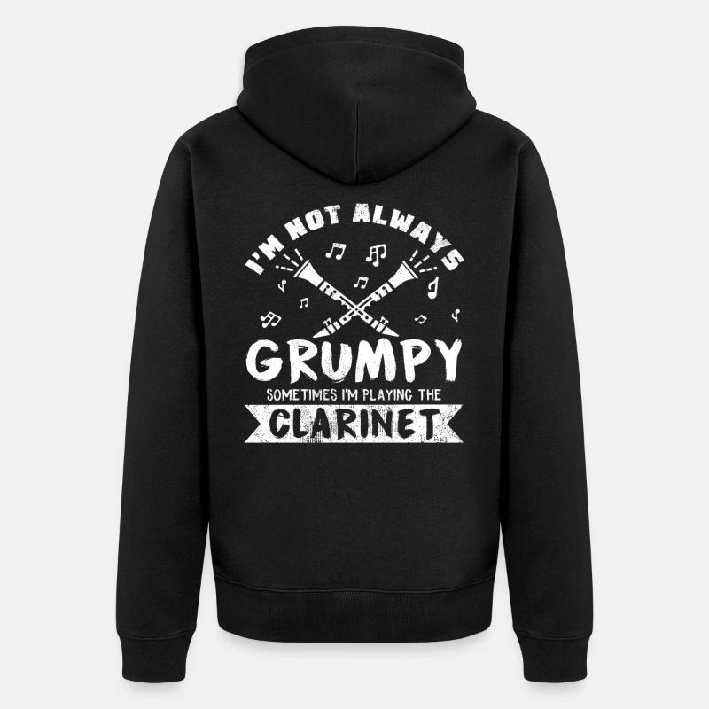 Lustiger Klarinettisten Spruch Klarinette Geschenk - Unisex Premium Bio Zip Hoodie - Schwarz