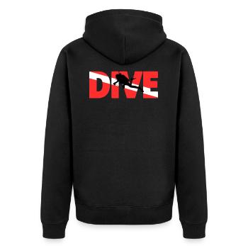 Dive plongeurs plongeurs d’eau profonde Cadeau de plongée - Veste à capuche bio Premium Unisexe - noir - Dos - Nico (187cm)
