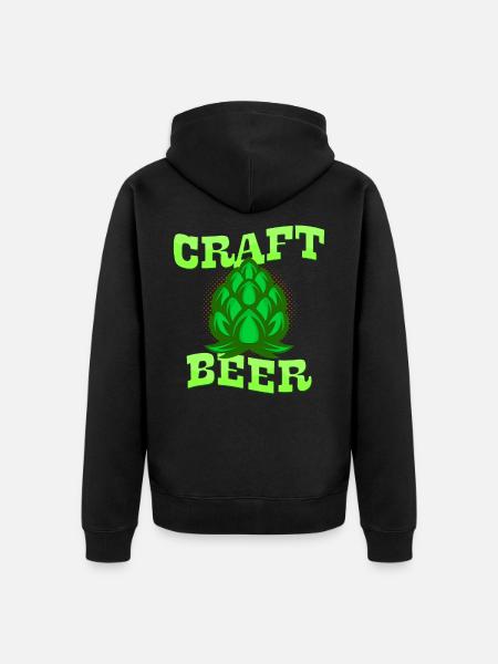 Craft beer - Unisex Premium Organic Zip Hoodie - black