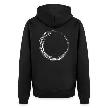 Circle Design Variant Nouveau Weß - Veste à capuche bio Premium Unisexe - noir - Dos - Nico (187cm)