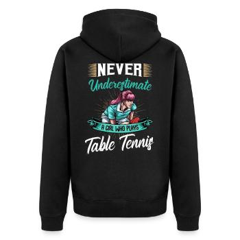 tennis de table - Veste à capuche bio Premium Unisexe - noir - Dos - Nico (187cm)