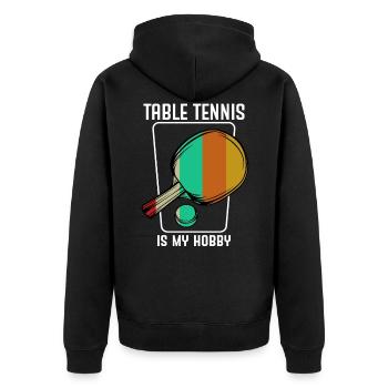 tennis de table - Veste à capuche bio Premium Unisexe - noir - Dos - Nico (187cm)