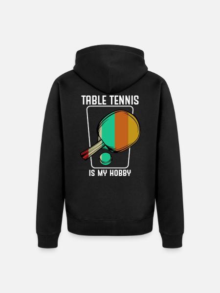 table tennis - Unisex Premium Organic Zip Hoodie - black