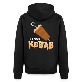 kebab - Veste à capuche bio Premium Unisexe - noir - Dos - Nico (187cm)
