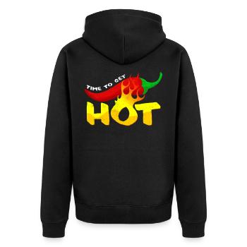 Il est temps d'avoir une idée-cadeau de chili cool - Veste à capuche bio Premium Unisexe - noir - Dos - Nico (187cm)