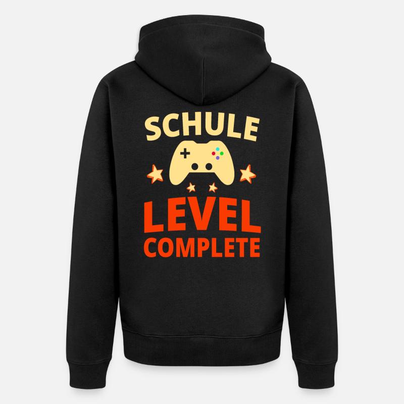 Schule Schulabschluss Abschluss Geschenk - Unisex Premium Bio Zip Hoodie - Schwarz