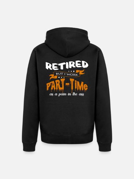 retirement - Unisex Premium Organic Zip Hoodie - black
