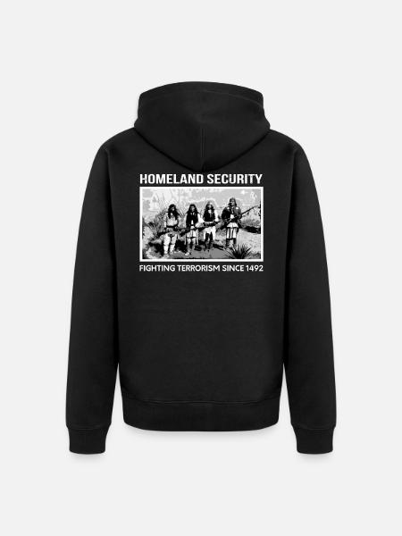 Indianerfilme Rothaut Federkopfschmuck Geschenk - Unisex Premium Bio Zip Hoodie - Schwarz