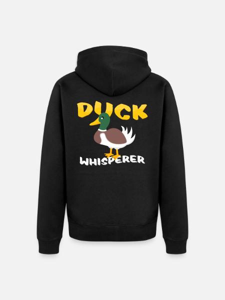 ducks - Unisex Premium Organic Zip Hoodie - black
