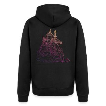 Buddha Yoga Mantra Bouddhiste Tao Zen Cadeau - Veste à capuche bio Premium Unisexe - noir - Dos - Nico (187cm)