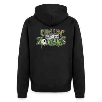 Costume d'Halloween Ecole Enfants Cadeau Zombie - Veste à capuche bio Premium Unisexe - noir - Dos - Nico (187cm)
