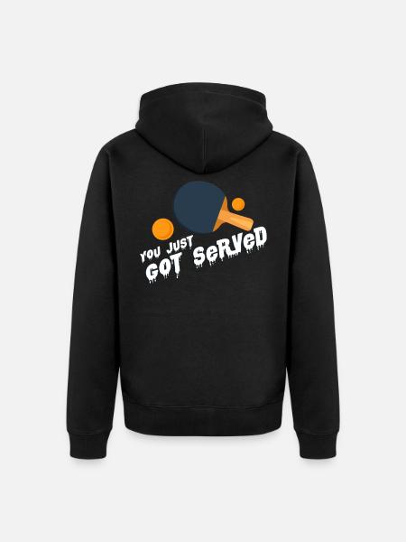 table tennis - Unisex Premium Organic Zip Hoodie - black