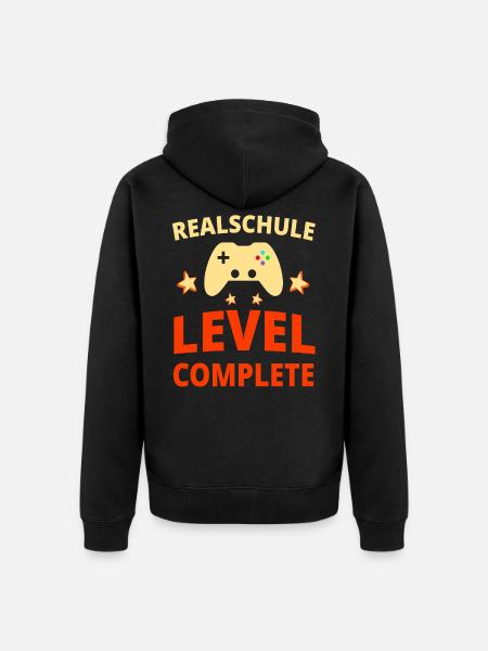 Realschule Abschluss Realschulabschluss Geschenk - Unisex Premium Bio Zip Hoodie - Schwarz
