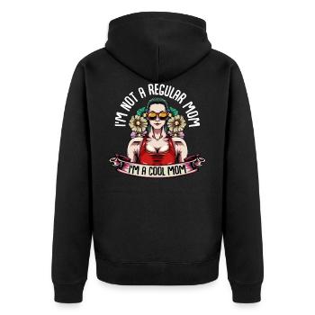 Mutter - Unisex Premium Bio Zip Hoodie - Schwarz - Hinten - Nico (187cm)