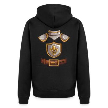 Costume Chevalier Cadeau Enfants Knigth Templer Carnival - Veste à capuche bio Premium Unisexe - noir - Dos - Nico (187cm)