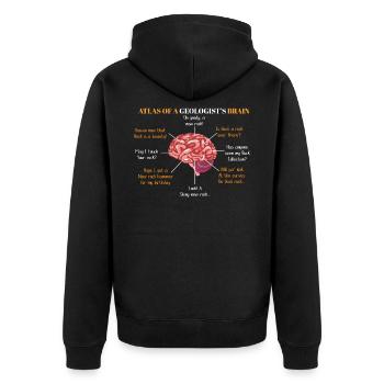 Geology Geology Stones Minerals Mountain Gift - Unisex Premium Organic Zip Hoodie - black - Back - Nico (187cm)