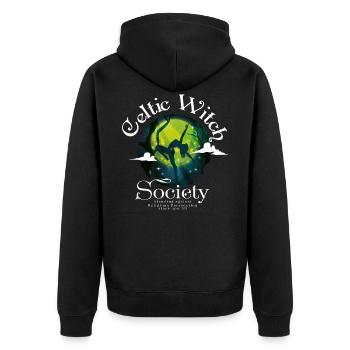 Celtic witch Witch Walpurgis sayings gift - Unisex Premium Organic Zip Hoodie - black - Back - Nico (187cm)