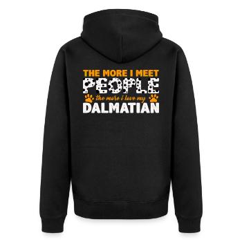 dalmatien - Veste à capuche bio Premium Unisexe - noir - Dos - Nico (187cm)