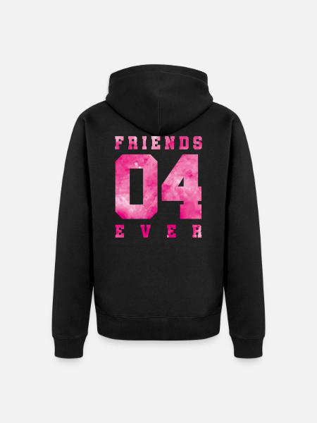 friends 4 ever - Unisex Premium Bio Zip Hoodie - Schwarz