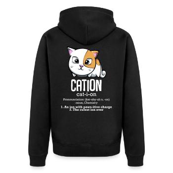 Chemist - Unisex Premium Organic Zip Hoodie - black - Back - Nico (187cm)