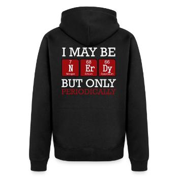 Chemist - Unisex Premium Organic Zip Hoodie - black - Back - Nico (187cm)