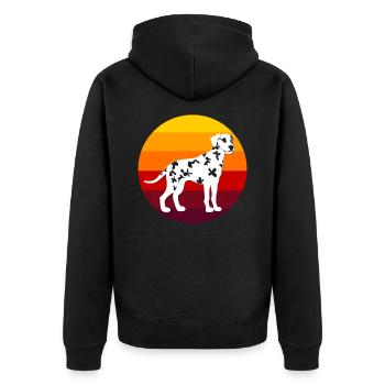 dalmatien - Veste à capuche bio Premium Unisexe - noir - Dos - Nico (187cm)