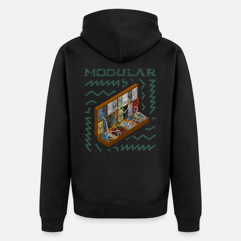 Synthétiseur Modulaire - Veste à capuche bio Premium Unisexe - noir