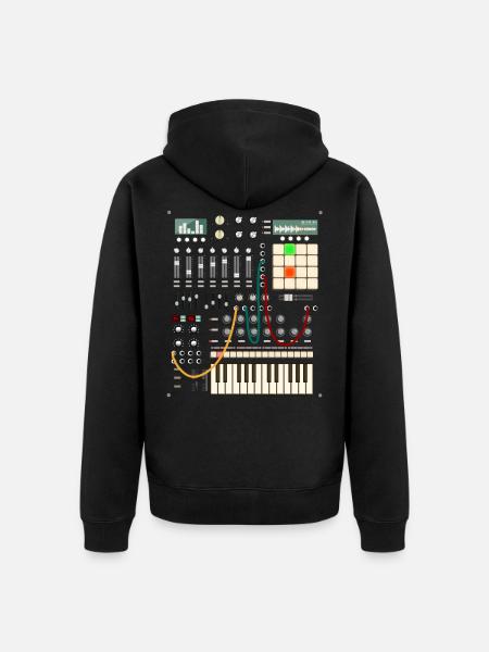 Music Producer and Electronic Musician - Unisex Premium Organic Zip Hoodie - black