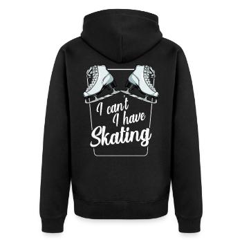 Je ne peux pas patiner cadeau cool de patineur - Veste à capuche bio Premium Unisexe - noir - Dos - Nico (187cm)