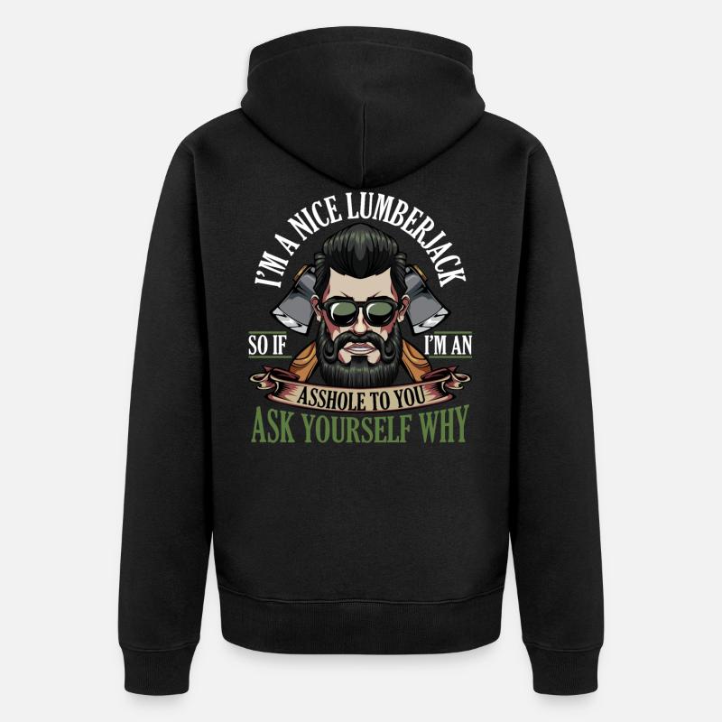 bûcheron - Veste à capuche bio Premium Unisexe - noir