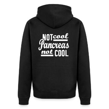 Diabète Diabétiques Drôles Proverbes Pancréas - Veste à capuche bio Premium Unisexe - noir - Dos - Nico (187cm)