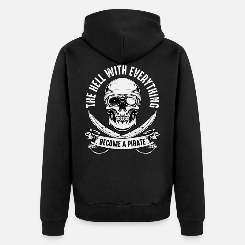 pirate - Veste à capuche bio Premium Unisexe - noir