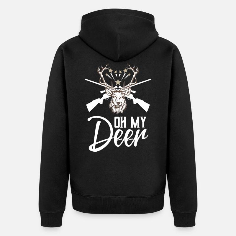 chasseur - Veste à capuche bio Premium Unisexe - noir