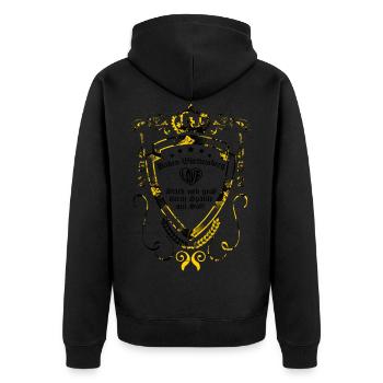 Baden-Württemberg - Unisex Premium Bio Zip Hoodie - Schwarz - Hinten - Nico (187cm)