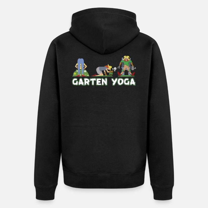 YOGA DE JARDIN - Veste à capuche bio Premium Unisexe - noir