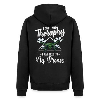 drones - Veste à capuche bio Premium Unisexe - noir - Dos - Nico (187cm)
