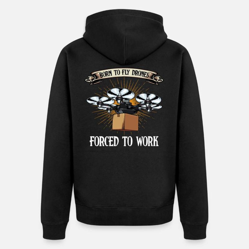 drones - Veste à capuche bio Premium Unisexe - noir