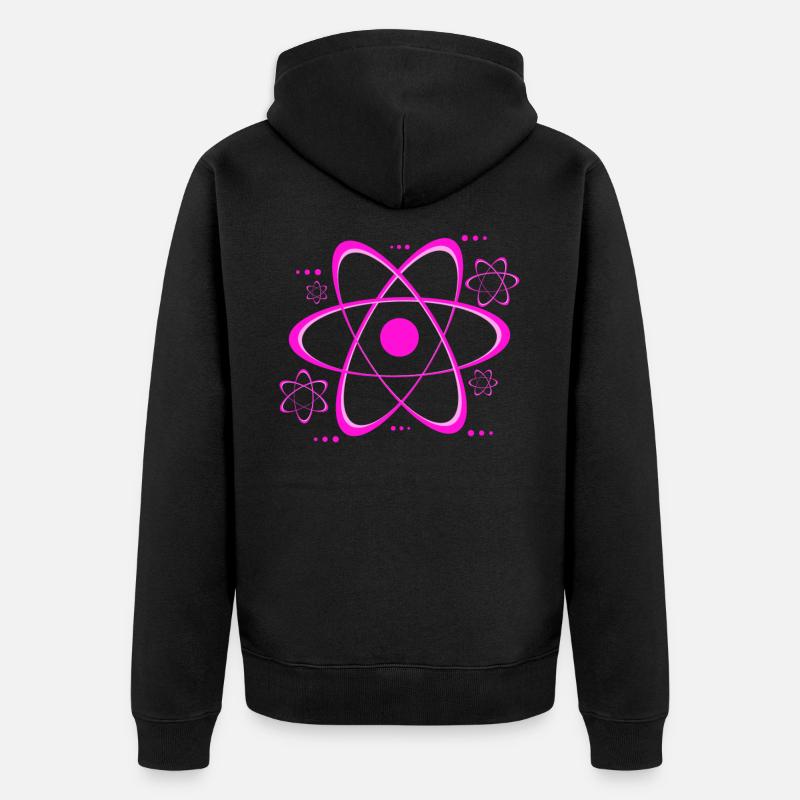 Cool Atome Physik Statement Phyisker Geschenk - Unisex Premium Bio Zip Hoodie - Schwarz