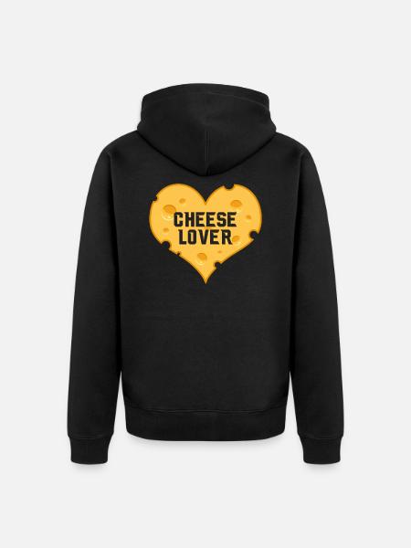 Cheese lover - Unisex Premium Organic Zip Hoodie - black