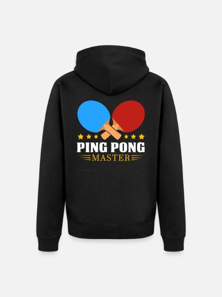 Table tennis - Unisex Premium Organic Zip Hoodie - black