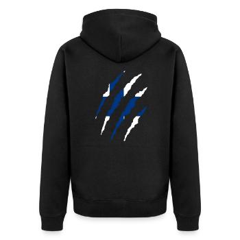 Drapeau finlandais, finlande - Veste à capuche bio Premium Unisexe - noir - Dos - Nico (187cm)