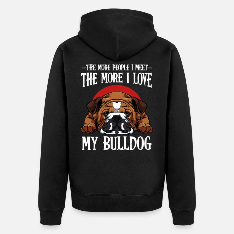 Bouledogue - Veste à capuche bio Premium Unisexe - noir