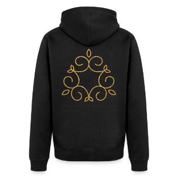 Mandala - Veste à capuche bio Premium Unisexe - noir - Dos - Nico (187cm)