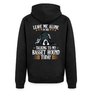 Basset Hound - Veste à capuche bio Premium Unisexe - noir - Dos - Nico (187cm)