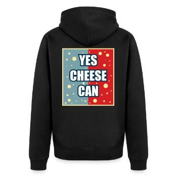 Oui fromage peut - Veste à capuche bio Premium Unisexe - noir - Dos - Nico (187cm)