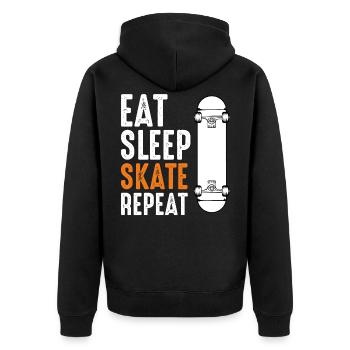 Skateboard - Veste à capuche bio Premium Unisexe - noir - Dos - Nico (187cm)