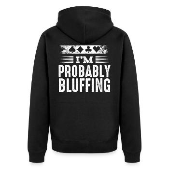Je’m Probably Bluffing Poker Poker Joueur Cadeau - Veste à capuche bio Premium Unisexe - noir - Dos - Nico (187cm)